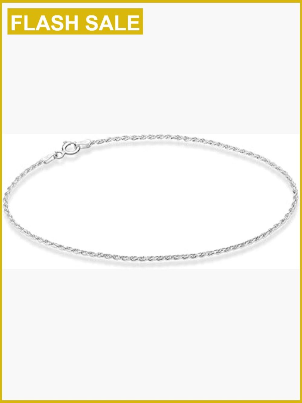 925 Sterling Silver 1.5mm Anklet Ankle Bracelet Lobster Clasp